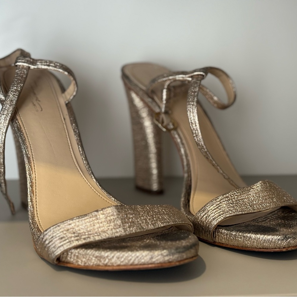 Designer Metallic Heeled Sandals
